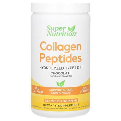 Super Nutrition,Collagen Peptides, Chocolate, 13.33 oz (378