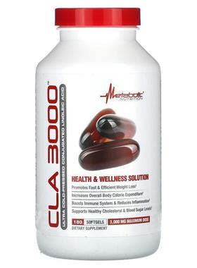 Metabolic Nutrition,CLA 3000, 1,000 mg, 180 Softgels