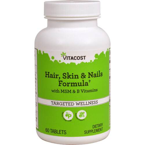 Vitacost,Hair, Skin & Nails Formula with MSM and B Vitamins,