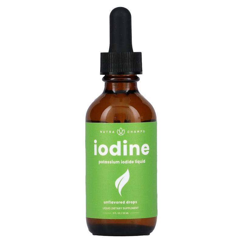 NutraChamps,Iodine Liquid Drops, Unflavored, 2 fl oz (60 ml)