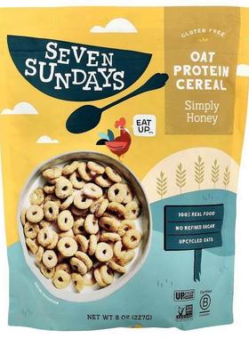 Seven Sundays,燕麦蛋白麦片，简单蜂蜜，8 盎司（227 克）