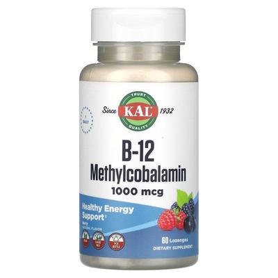 KAL,B-12 Methylcobalamin, Acai Berry, 5,000 mcg, 60 Lozenges