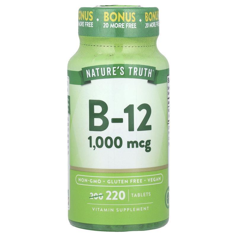 Nature's Truth,B-12, 1,000 mcg, 220 Tablets