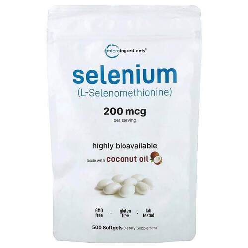 Micro Ingredients,Selenium, 200 mcg, 500 Softgels