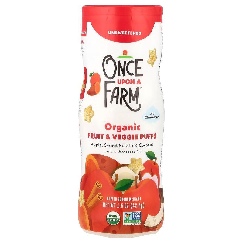 Once Upon A Farm,有机水果和蔬菜泡芙，爬虫、苹果、甘薯和椰子1