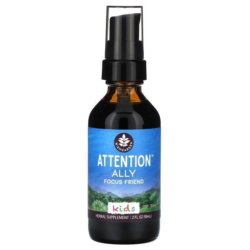 WishGarden Herbs,Kids, Attention Ally Focus Friend, 2 fl oz