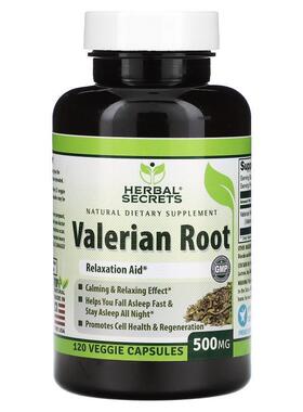 Herbal Secrets,缬草根，500 毫克，120 粒素食胶囊