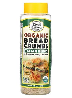 爱德华父子,Organic Breadcrumbs, Italian Herbs, 15 oz (425 g)