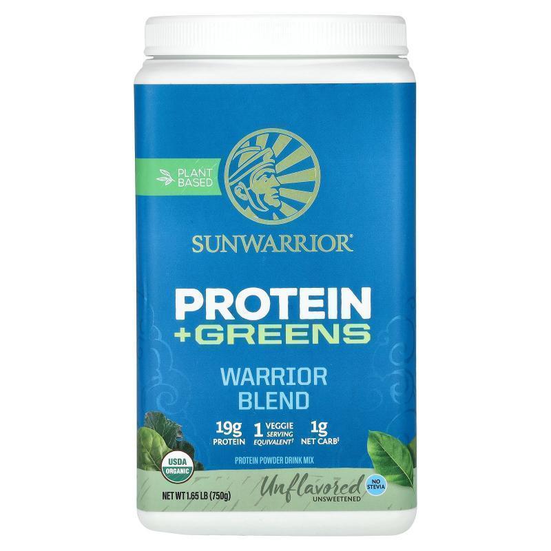 太阳勇士,Warrior Blend, Protein + Greens, Unflavored, 1.65 l