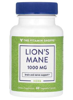 The Vitamin Shoppe,Lion's Mane, 1,000 mg, 120 Vegetable Caps
