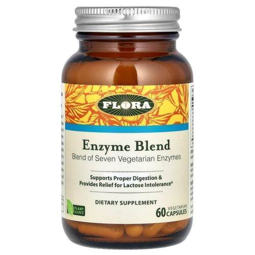 Flora,Enzyme Blend, 60 Vegetarian Capsules