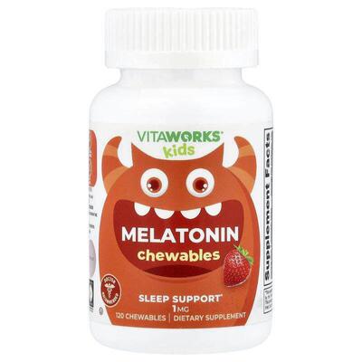 VitaWorks,Kids, Melatonin, Berry, 120 Chewables