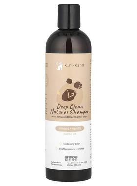 Kin+Kind,深层清洁天然洗发水，犬用，巴旦木质香味草，12 液量盎