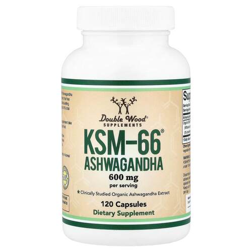 Double Wood Supplements,KSM66® Ashwagandha, 120 Capsules (30
