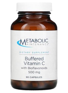 Metabolic Maintenance,含生物类黄酮的缓冲维生素 C，500 毫克，