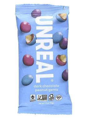 Unreal,黑巧克力花生宝石糖，1.5 盎司（43 克）