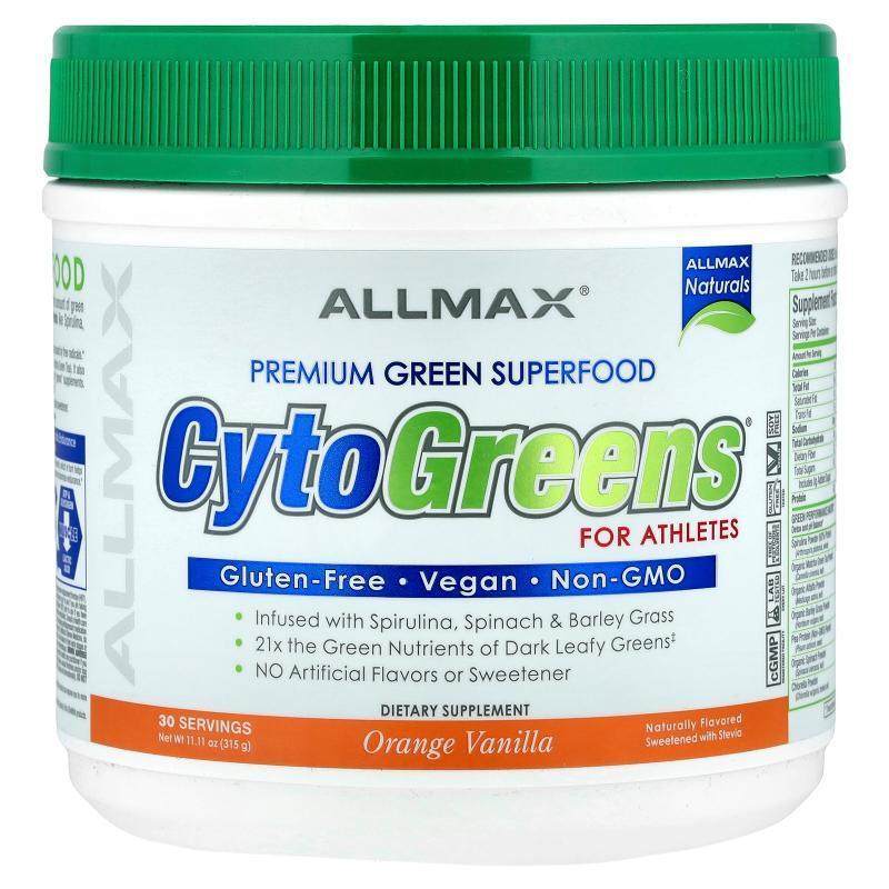 ALLMAX,运动员适用 CytoGreens®，橘子香草味，11.11 盎司（315