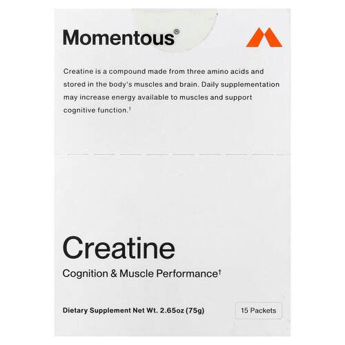 Momentous,Creatine, 15 Packets, 0.18 oz (5 g) Each