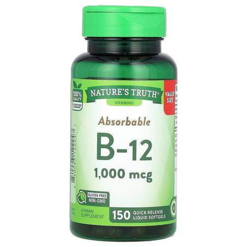 Nature's Truth,Absorbable B-12, 1,000 mcg, 150 Quick Release