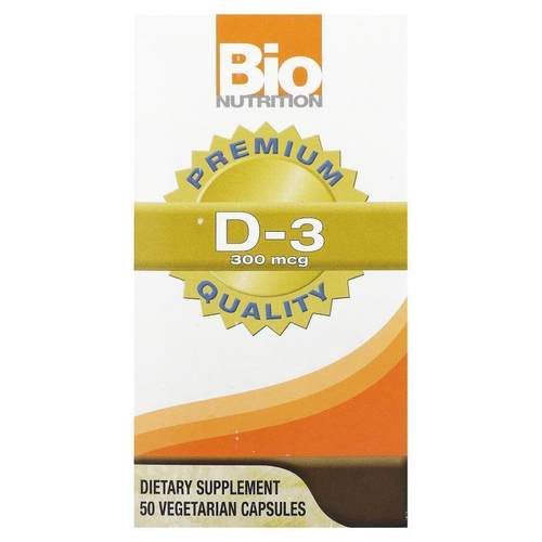 Bio Nutrition,D-3 , 300 mcg , 50 Vegetarian Capsules