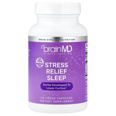 BrainMD,Stress Relief Sleep, 90 Vegan Capsules