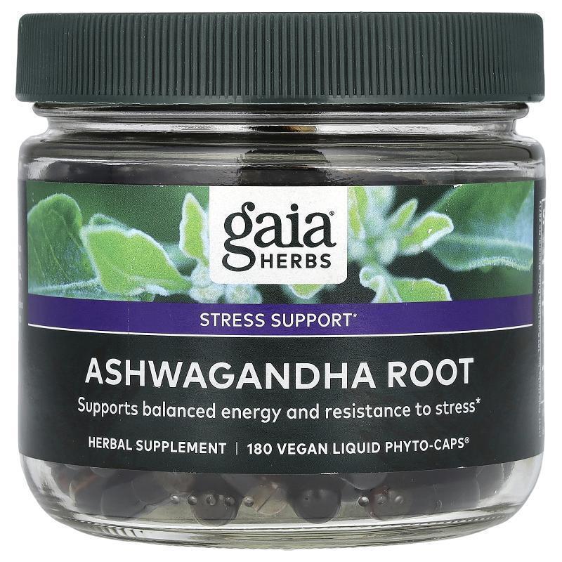 Gaia Herbs,Ashwagandha Root, 180 Vegan Liquid Phyto-Caps
