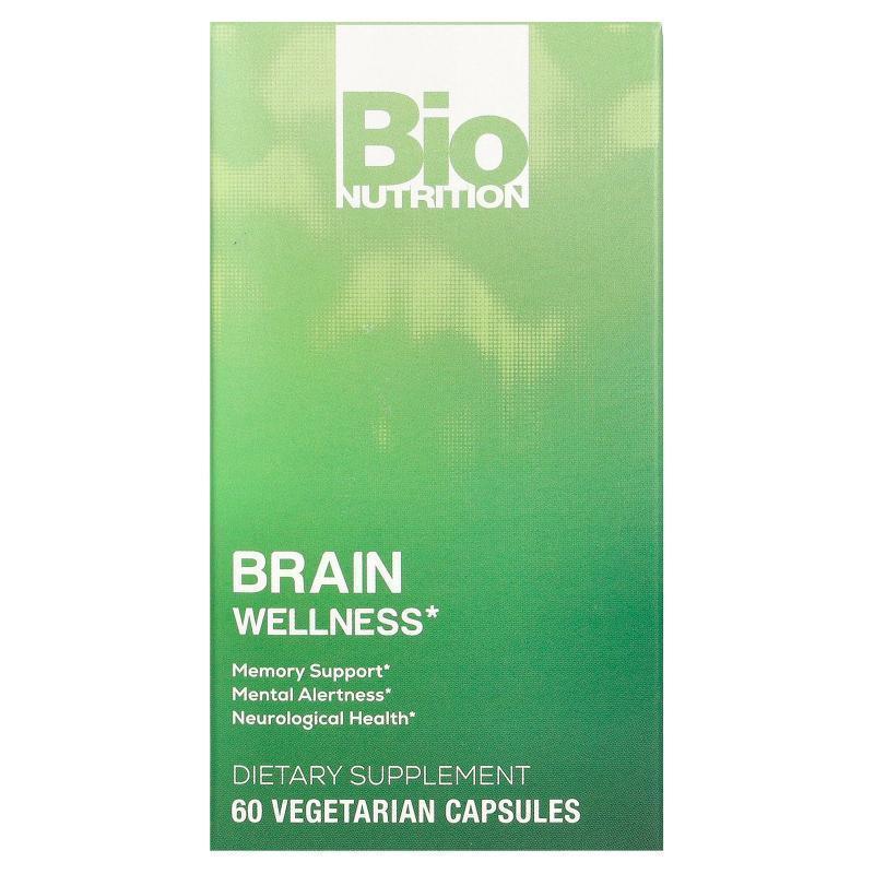 Bio Nutrition,Brain Wellness, 60 Vegetarian Capsules