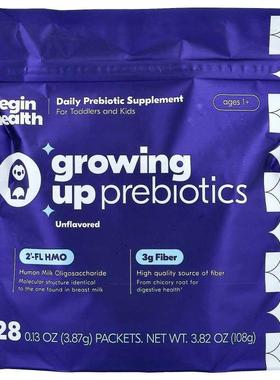 Begin Health,Growing Up Prebiotics, Ages 1+, Unflavored, 28