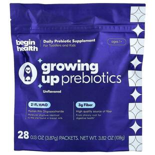 Begin Health,Growing Up Prebiotics, Ages 1+, Unflavored, 28