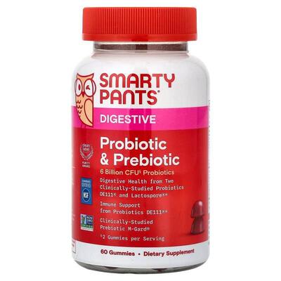 SmartyPants,Digestive, Probiotic & Prebiotic Gummies, Gr