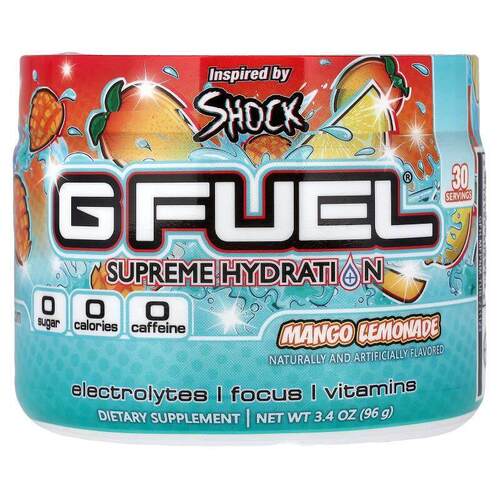 GFUEL,Supreme Hydration, Mango Lemonade, 3.4 oz (96 g)