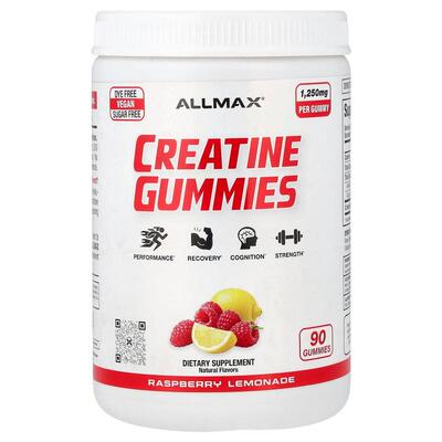 ALLMAX,Creatine Gummies, Raspberry Lemonade, 1,250 mg , 90 G