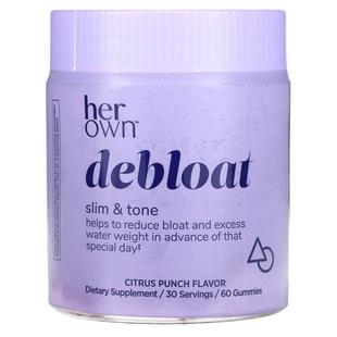 Her Own,Debloat Gummies, Citrus Punch, 60 Gummies