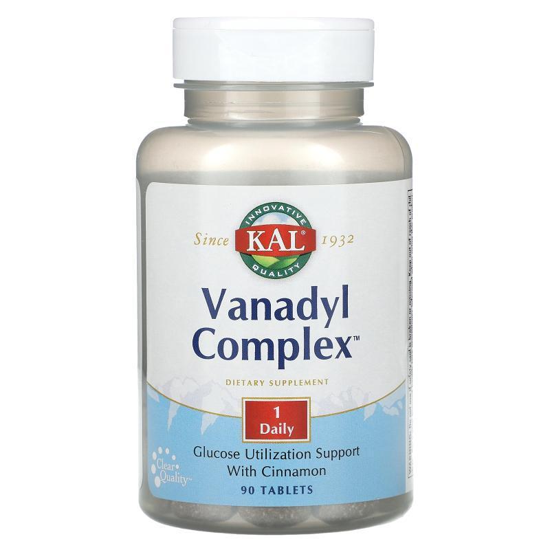 KAL,Vanadyl Complex, 90 Tablets