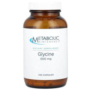 Metabolic Maintenance,Glycine, 500 mg, 240 Capsules