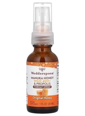 Wedderspoon,Manuka Honey and Propolis Throat Spray, Original