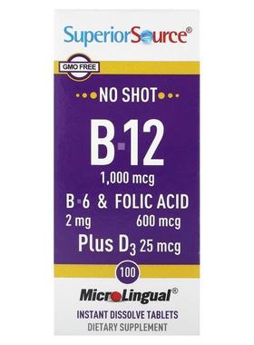 Superior Source,B-12, B-6 &amp;amp;amp;amp;Folic Acid, P