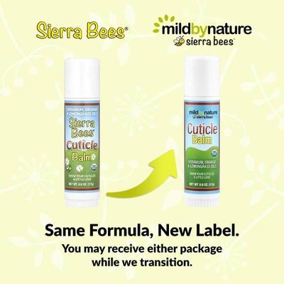 Mild By Nature,Sierra Bees™, Cuticle Care Balm Stick, Gerani