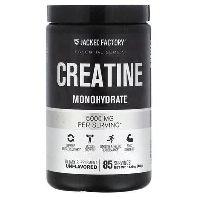 Jacked Factory,Essential Series, Creatine Monohydrate, Unfla