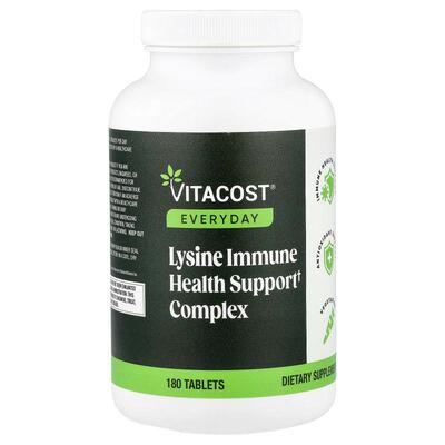 Vitacost,Lysine Immune Health Support Complex, 180 Tablets