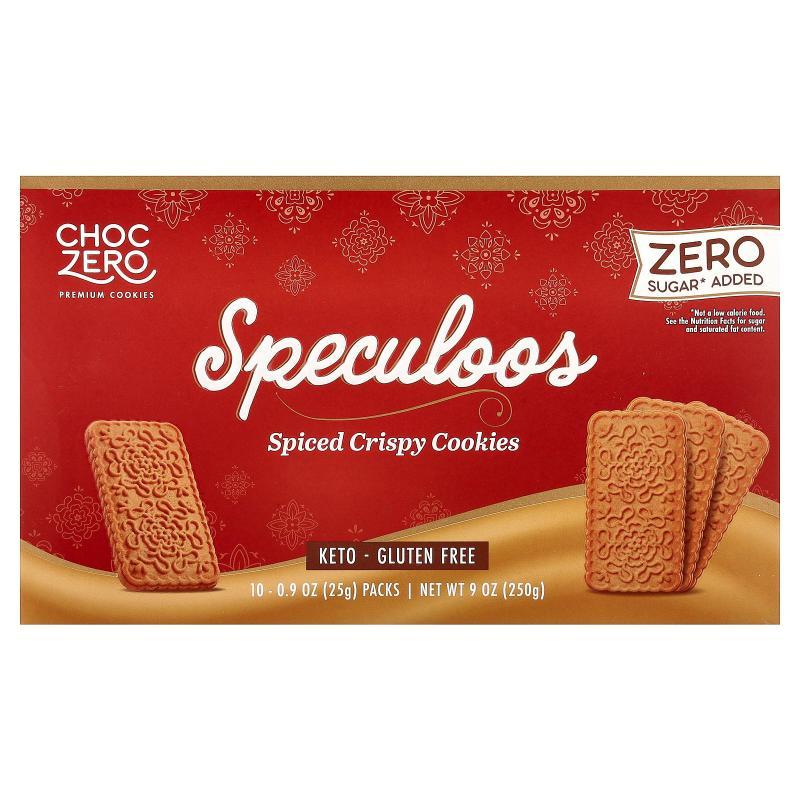 ChocZero,Premium Cookies, Speculoos, Spiced Crispy Cookies,