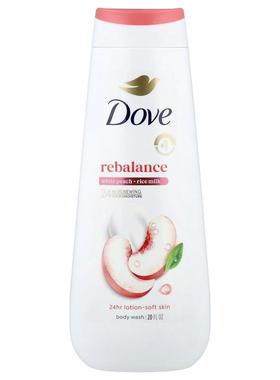 多芬,Body Wash, Rebalance, White Peach + Rice Milk, 20 fl oz