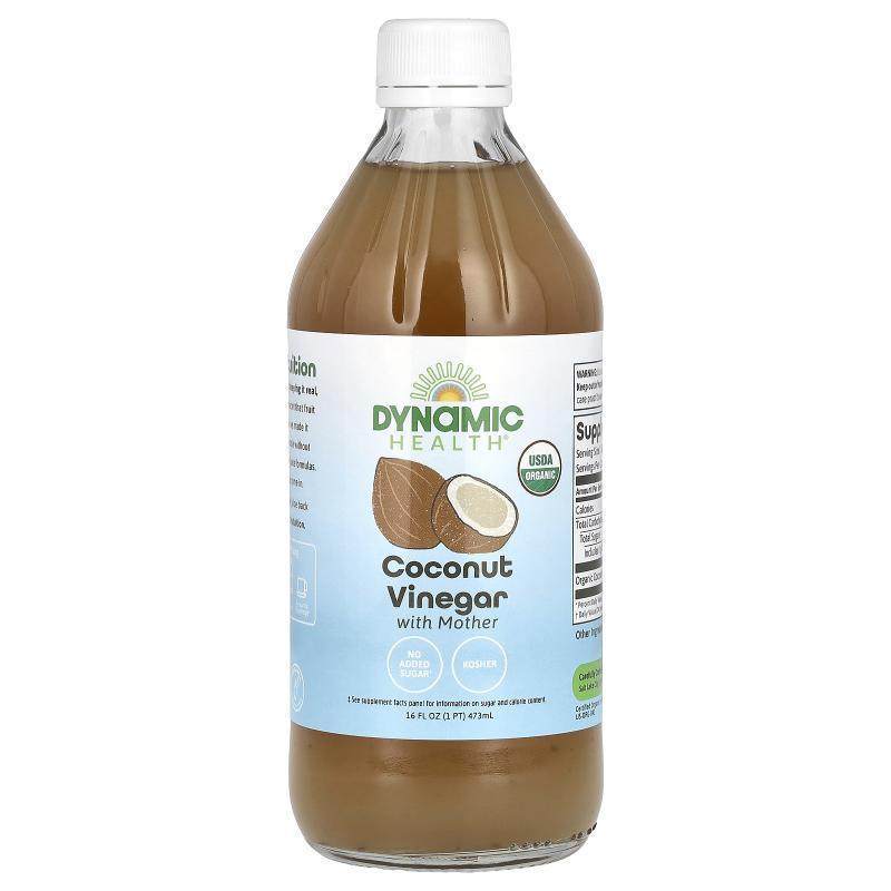 Dynamic Health,Organic Coconut Vinegar with Mother, 全 Raw V