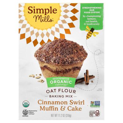Simple Mills,Organic Oat Flour, Muffin & Cake Mix, Cinnamon