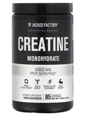 Jacked Factory,Essential Series, Creatine Monohydrate, Unfla