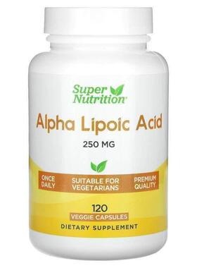 Super Nutrition,Alpha Lipoic Acid, 250 mg, 120 Veggie Capsul