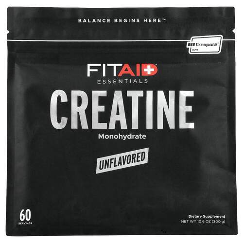 FITAID,必需营养，一水肌酸，原味，10.6 盎司（300 克）