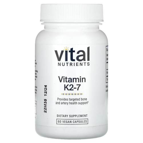 Vital Nutrients,Vitamin K2-7, 60 Vegan Capsules