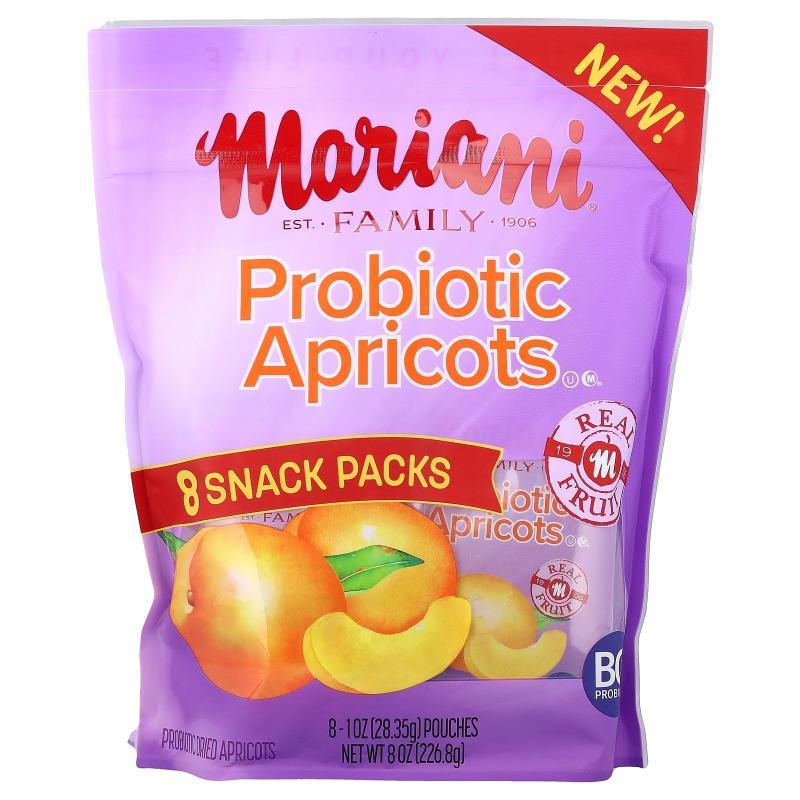 Mariani Dried Fruit,Probiotic Apricots, 8 Pouches,