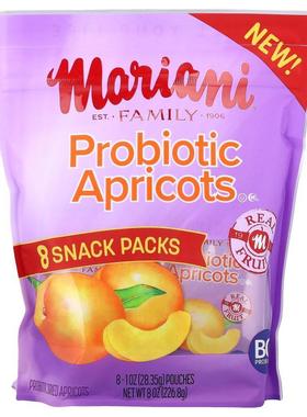 Mariani Dried Fruit,Probiotic Apricots, 8 Pouches,